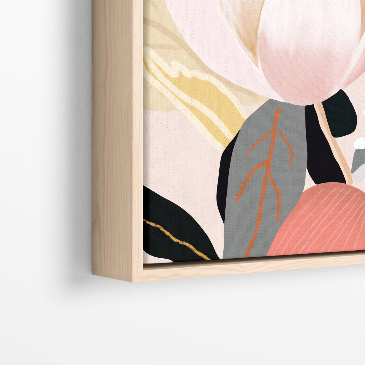 Floral artwork close up
