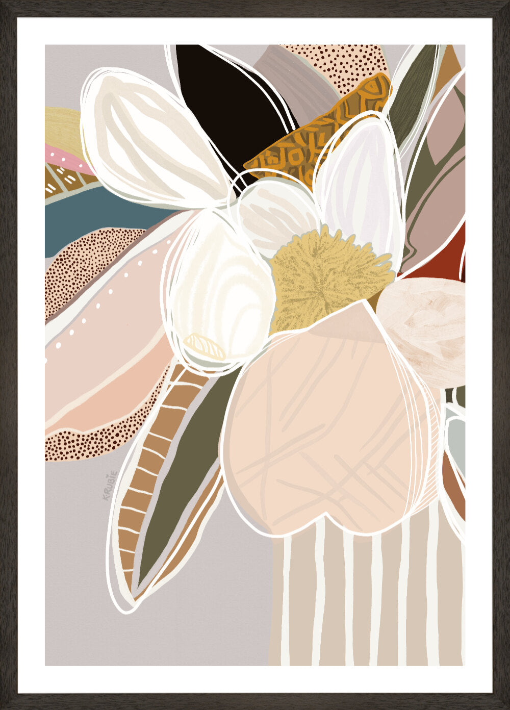 Elodie Neutral Framed Print
