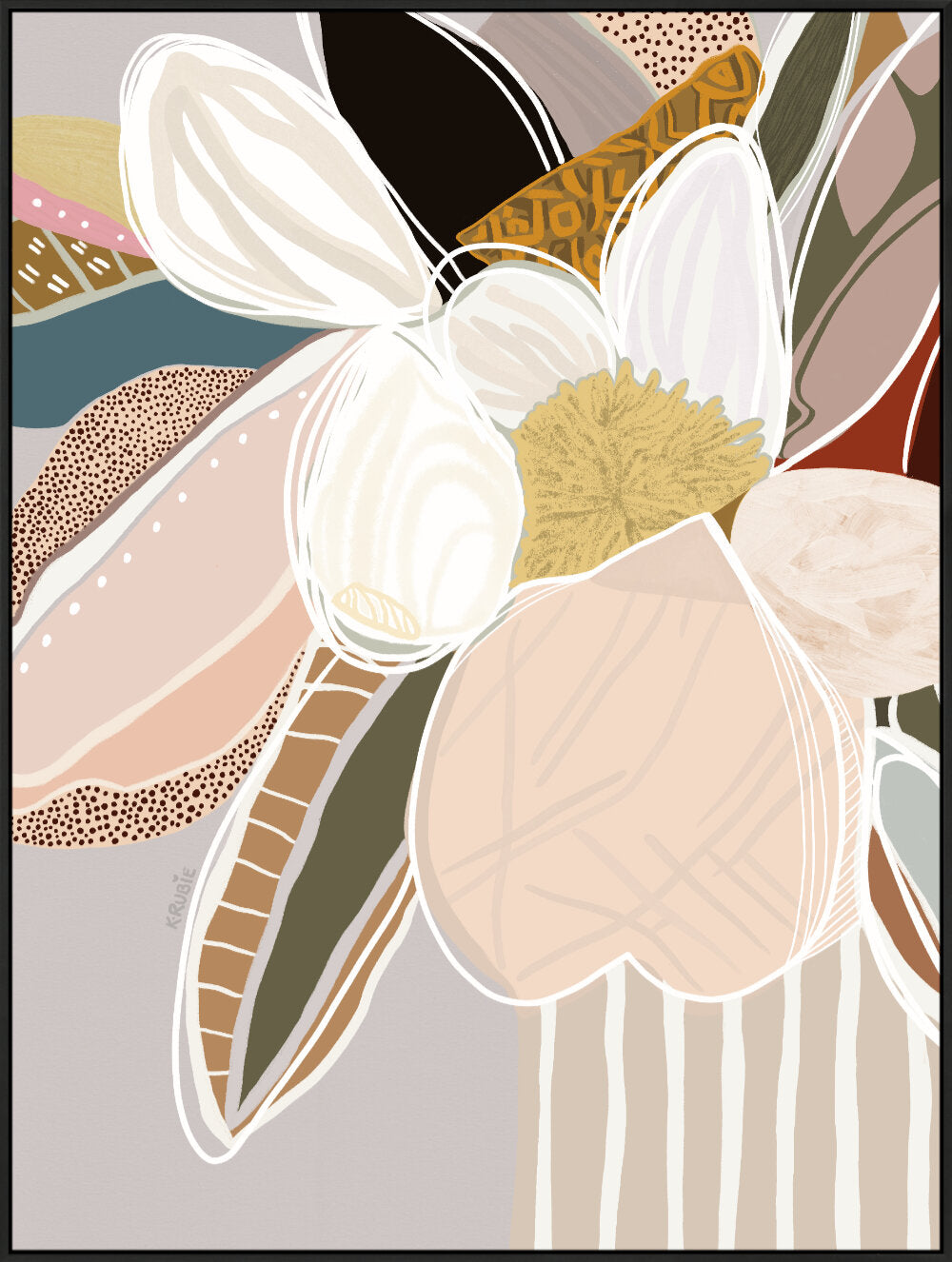 Neutral Floral Art Print