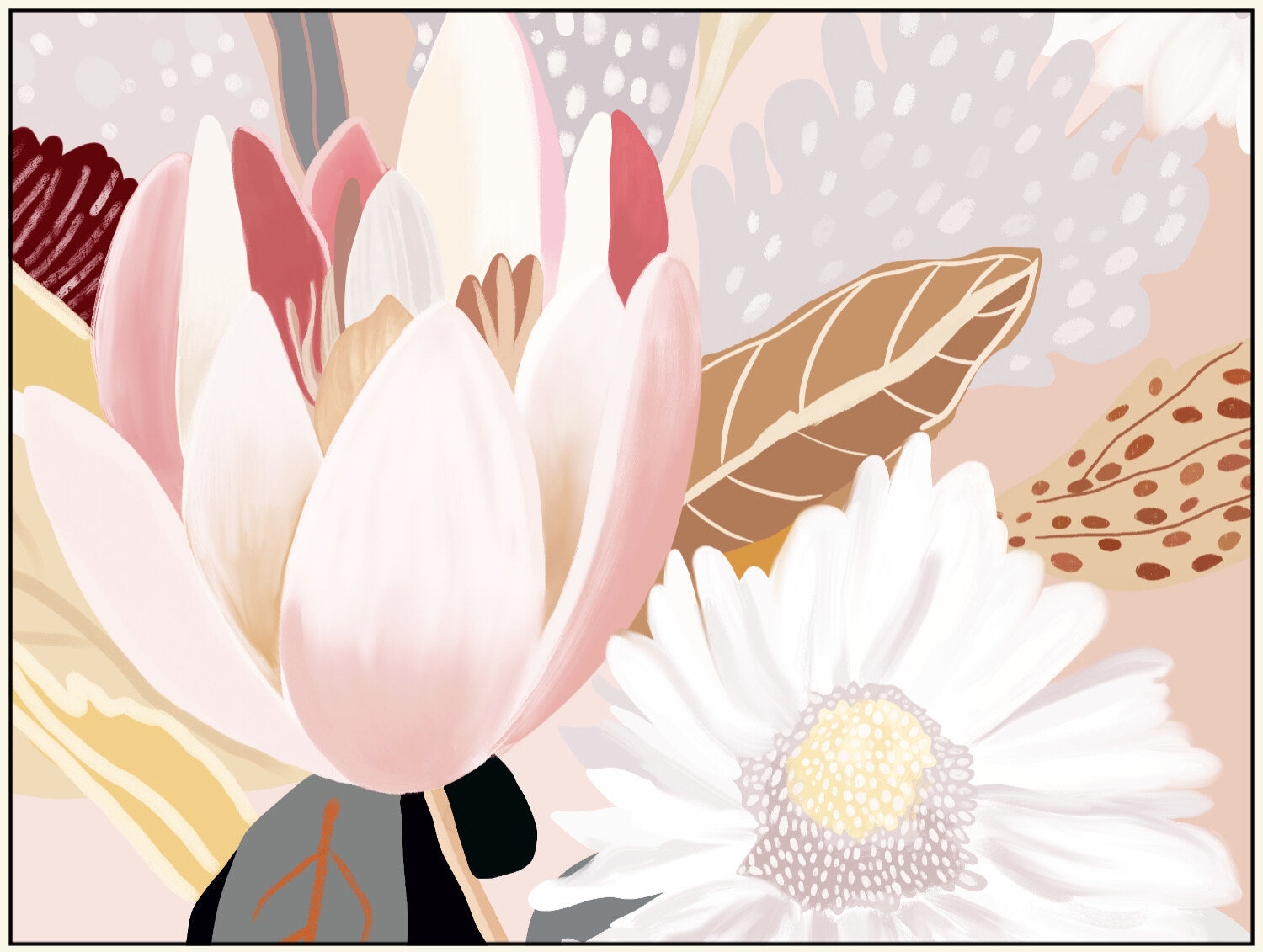 floral framed print