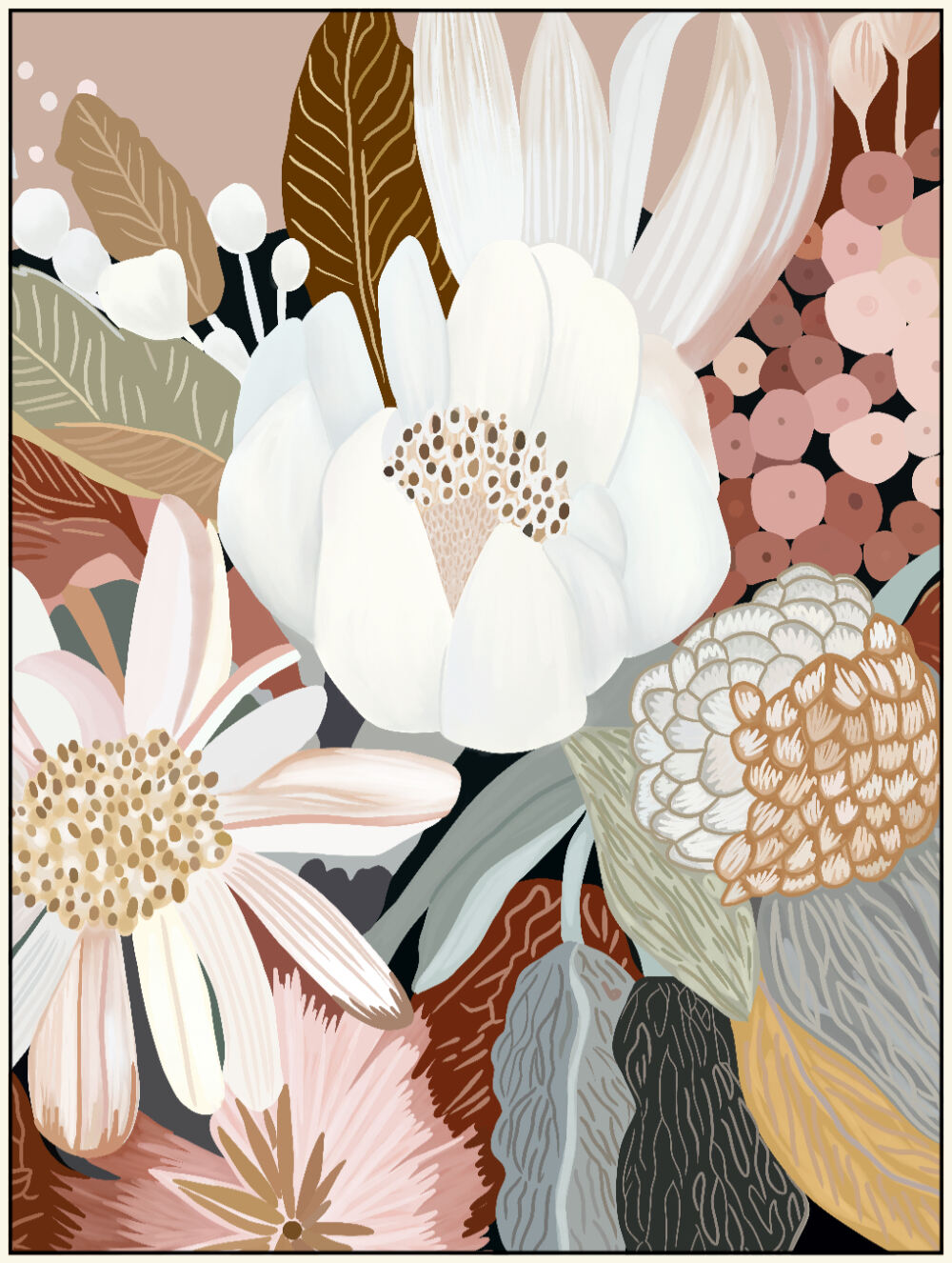 floral wall art print