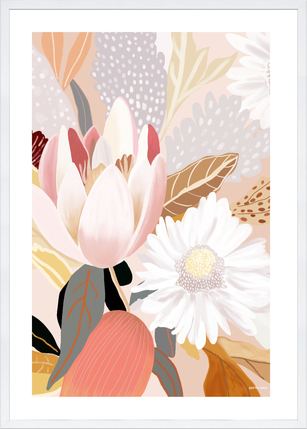 floral framed print