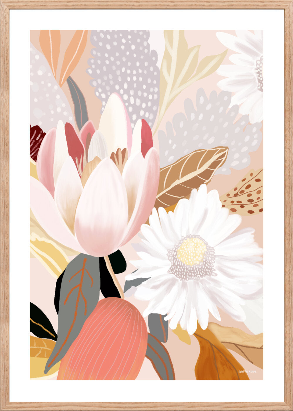 Floral framed print