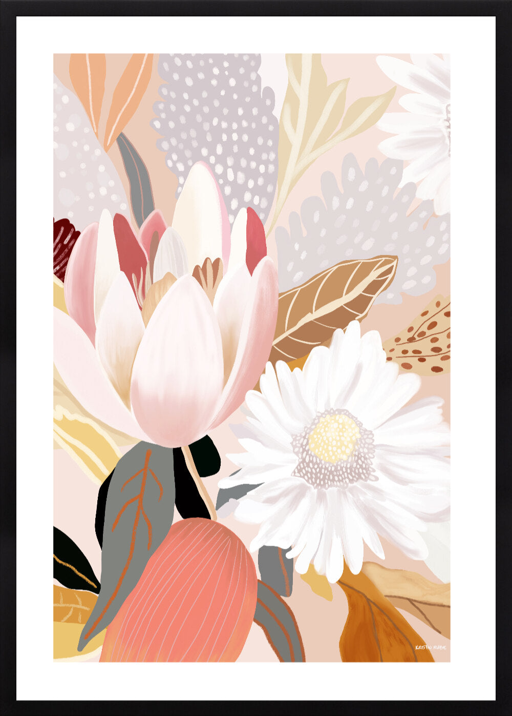 floral framed print