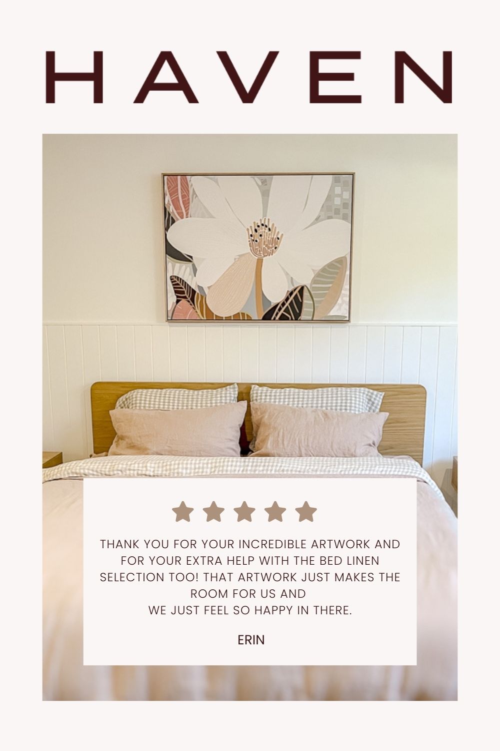 Magnolia Art Print Oak Frame