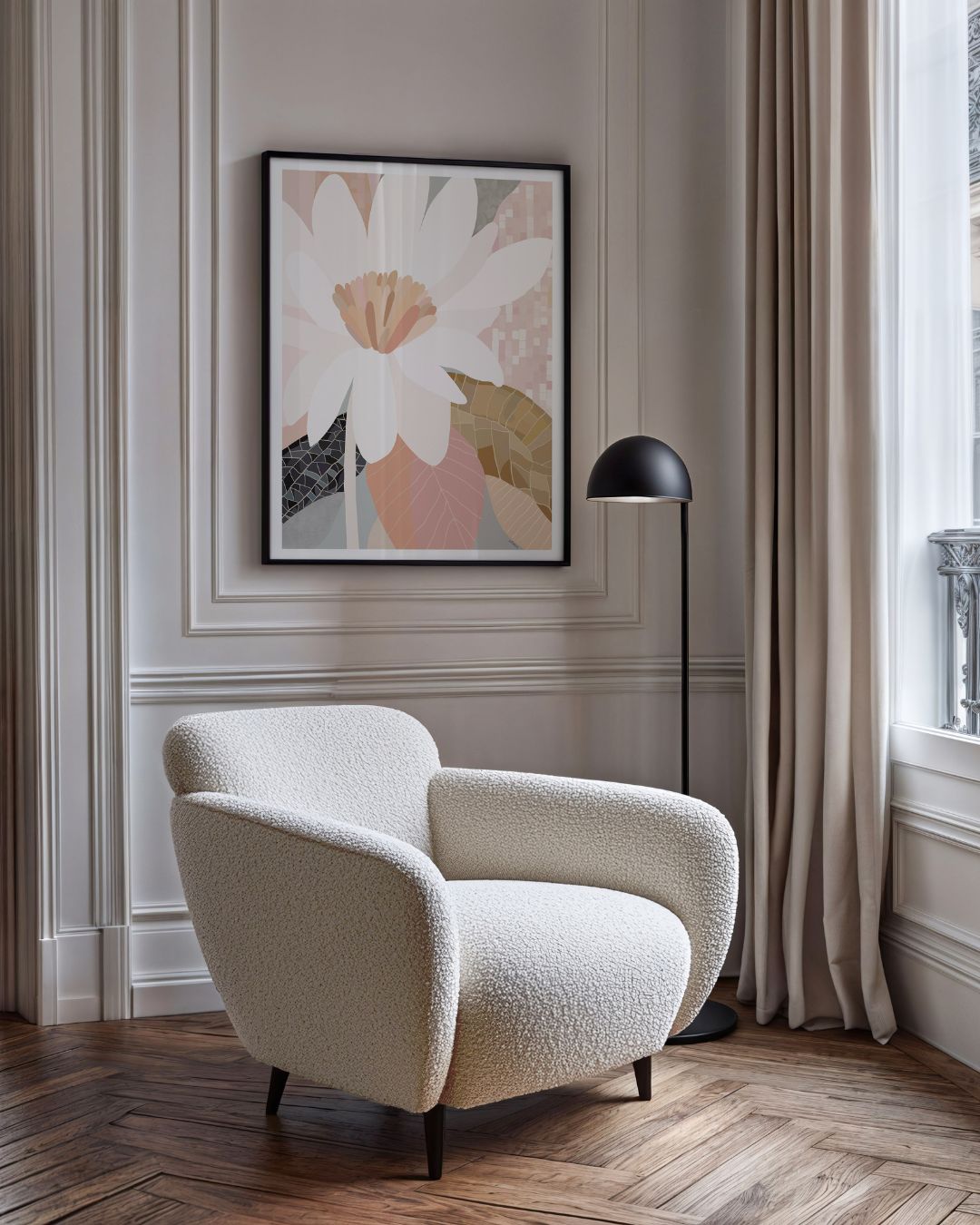 Framed Floral Art Print