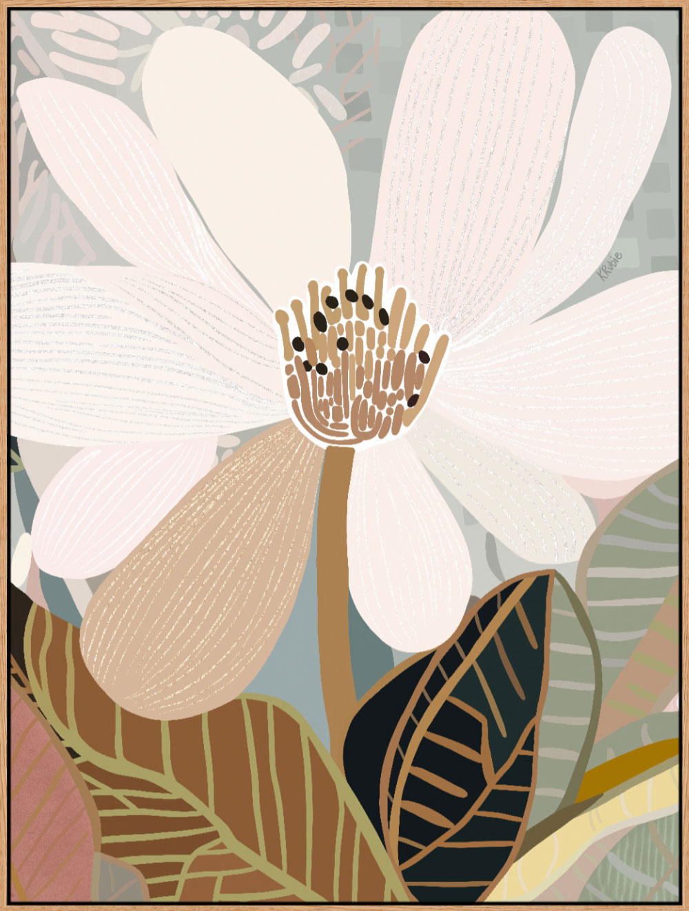 Magnolia Floral Art Print