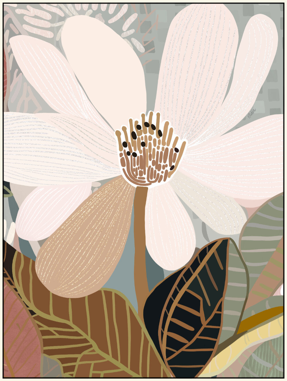 Magnolia Floral Art Print