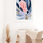 Blue Protea Wall Art Print