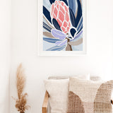 Blue Protea Wall Art Print