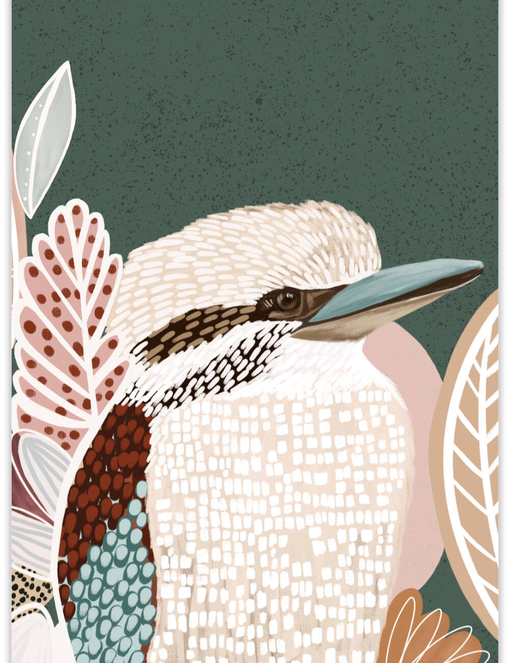 Kookaburra In Green No.2 - Unframed Print