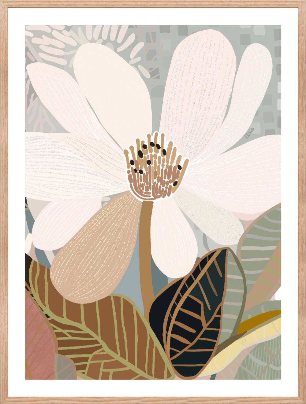 Magnolia--Elodie-Framed-Pair-Framed-Print