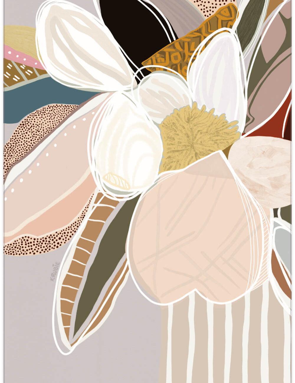Elodie Neutral No.2 - Unframed Print