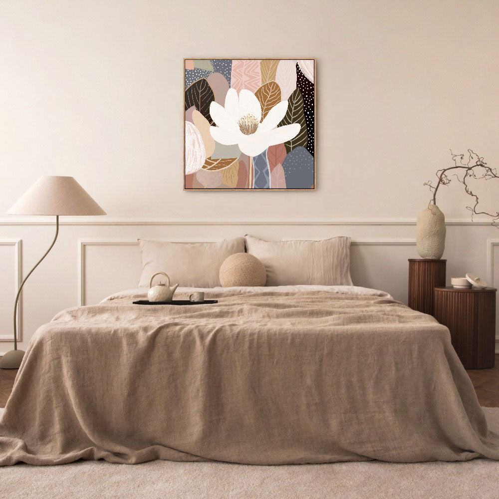 Night Flower No.2 - Framed Canvas Print