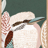 Kookaburra in Green No.2 - Framed Print