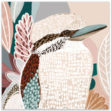 Kookaburra in Pink – Australian Bird Rolled Canvas Print