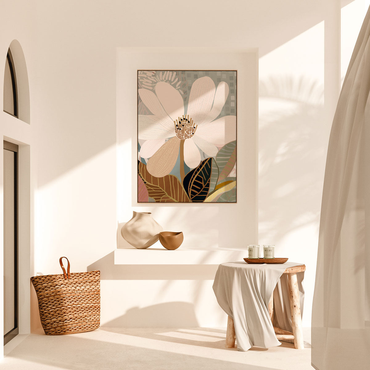 Magnolia No.2 Framed Canvas