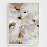Abstract art print with soft colors on a white background