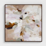 Abstract art print with soft colors on a white background