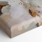 Abstract art print on a textured surface with earthy tones.