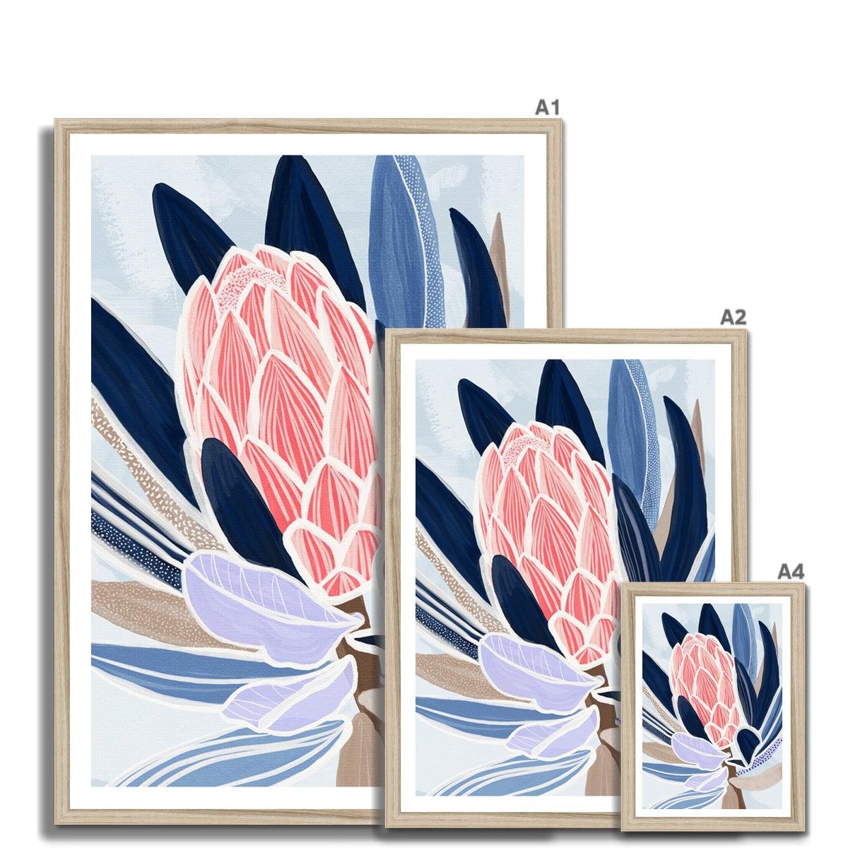Blue Protea Print -Haven-Prints- blue, flower, not-on-disco-sale, Protea