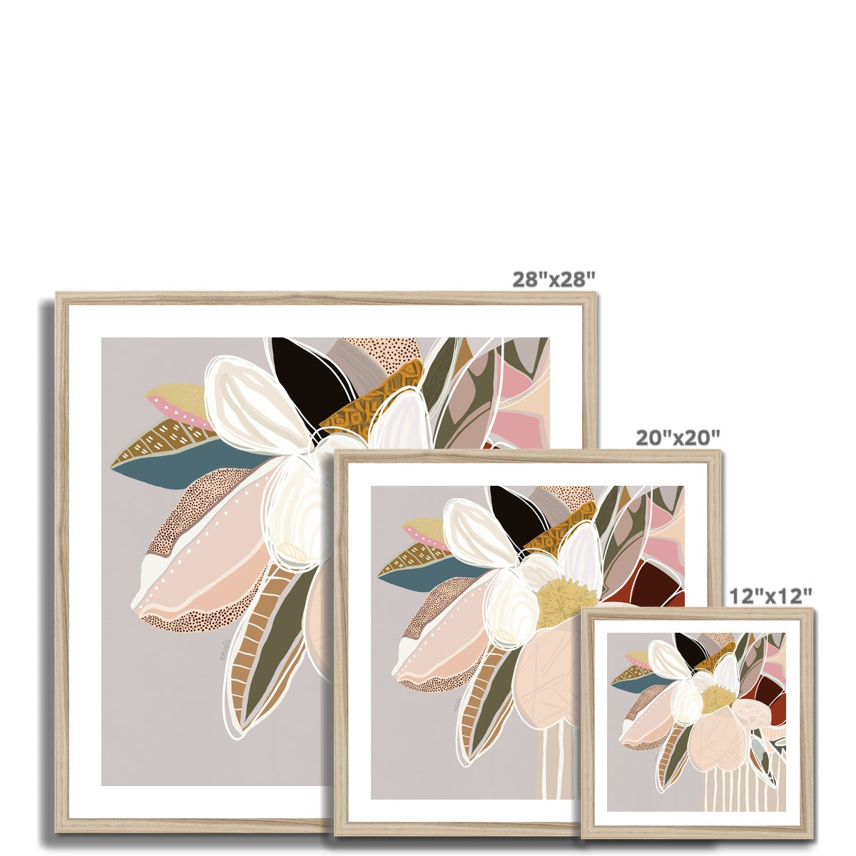 Elodie Neutral Framed Print