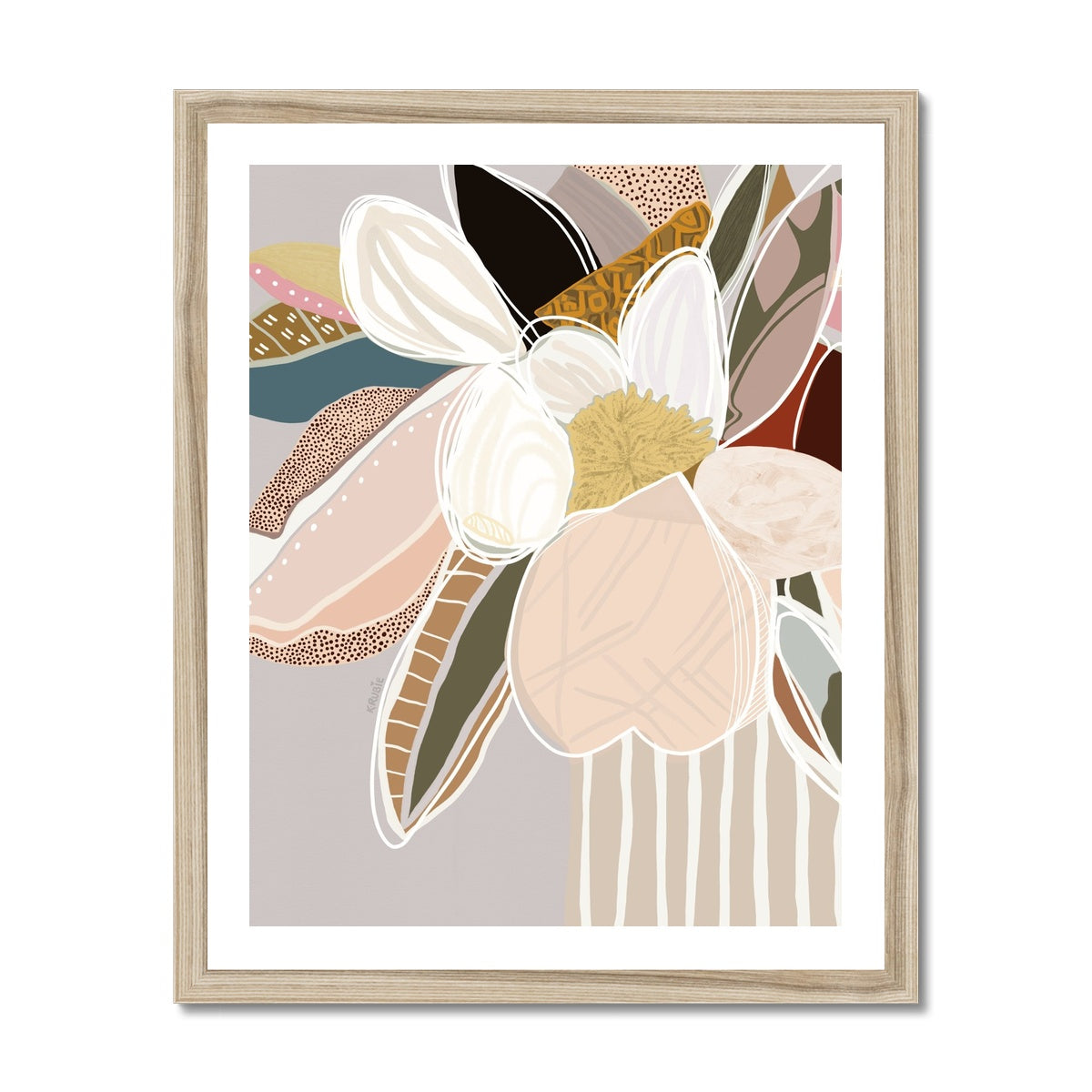 Elodie Neutral Framed Print