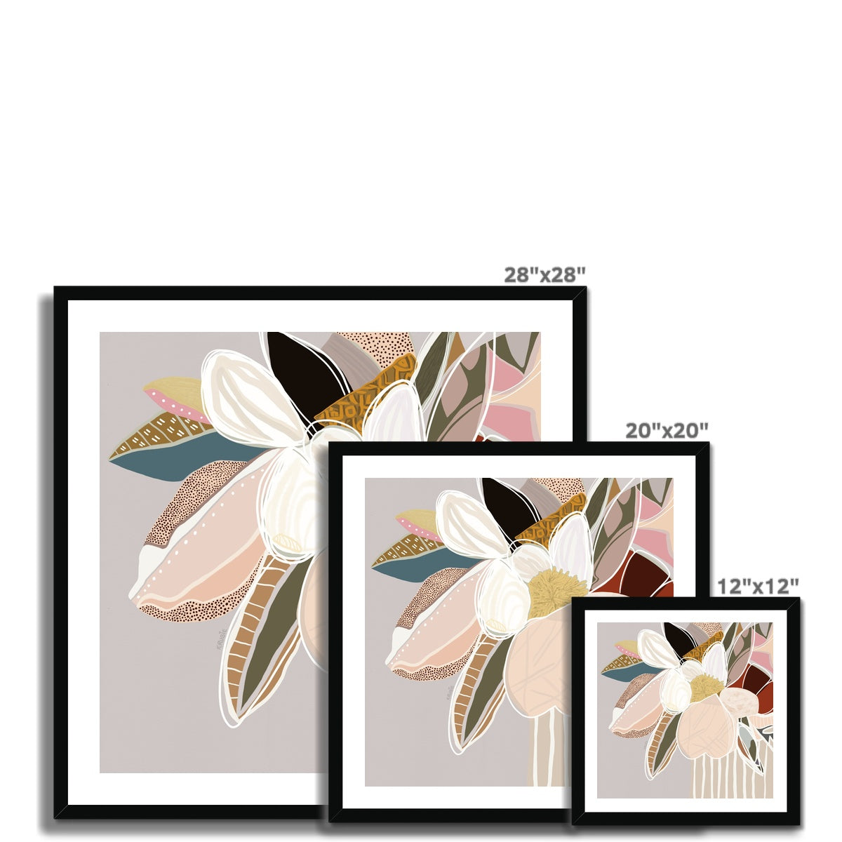 Elodie Neutral Framed Print