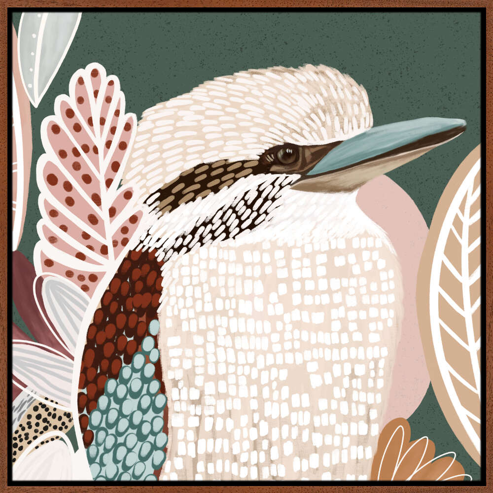 Kookaburra_In_Green_Walnut Frame